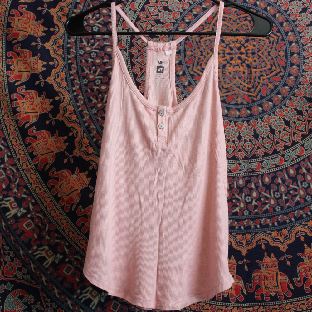 Pink racerback tank top, never used, no tags